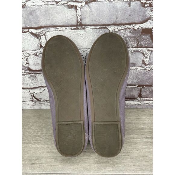 Vionic Caroll Metallic Shimmer Pewter Purple Leather Flats Women Sz 9.5M US/41.5 - Picture 6 of 16